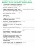 MDARD Michigan Core Pesticide Applicator Exam &ndash; Verified Questions & Complete Study Guide for Guaranteed Success