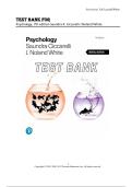 Test Bank for Psychology&comma; 7th Edition &lpar;Pearson&comma; 2024&rpar; by Ciccarelli and White&comma; Isbn no&semi; 9780138162719&comma; &lpar;Chapters 1-15&rpar; Complete Study Guide&excl;&excl;&excl;&excl;&excl;&excl;