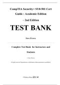 Test Bank for CompTIA Security&plus; SY0-501 Cert Guide&comma; Academic Edition&comma; 2nd edition by Dave Prowse