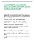 HESI OB PEDS FINAL EXAM PAPER 2026 ACTUAL QUESTIONS AND VERIFIED ANSWERS COMPLETE SOLUTION GUIDE