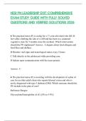 HESI PN LEADERSHIP EXIT COMPREHENSIVE EXAM STUDY GUIDE WITH FULLY SOLVED QUESTIONS AND VERIFIED SOLUTIONS 2026