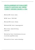 HESI PN LEADERSHIP EXIT EXAM SCRIPT COMPLETE QUESTIONS AND VERIFIED CORRECT ANSWERS GRADED A&plus; 2026