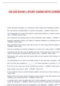 CM 150 EXAM 1 STUDY GUIDE WITH CORRECT ANSWERS