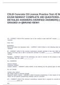 CSLB Concrete C8 License Practice Test &num;2 NEWEST 2025 EXAM NEWEST COMPLETE 300 QUESTIONS AND CORRECT DETAILED ANSWERS &lpar;VERIFIED ANSWERS&rpar; &vert;ALREADY GRADED A&plus;&vert;&vert;BRAND NEW&excl;&excl;