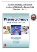 Test Bank for Pharmacotherapy&colon; Principles and Practice &lpar;4th Edition&comma; Chisholm-Burns&rpar; &vert; Complete Chapters 1&ndash;67 &vert; Latest Edition
