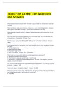  Texas Pest Control Test Questions and Answers 