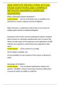 SQE DISPUTE RESOLUTION ACTUAL EXAM QUESTIONS AND CORRECT DETAILED ANSWERS &lpar;VERIFIED ANSWERS&rpar;&period;docx