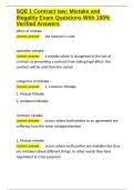 SQE 1 Contract law Mistake and illegality Exam Questions With 100- Verified Answers&period;docx