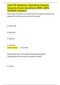 FedVTE Windows Operating System Security Exam Questions With 100- Verified Answers&period;docx