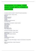 HONDROS 172 FINAL PREP QUESTIONS WITH CORRECT ANSWERS 