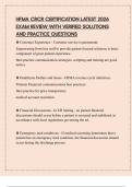 HFMA CRCR CERTIFICATION LATEST 2026 EXAM REVIEW WITH VERIFIED SOLUTIONS AND PRACTICE QUESTIONS
