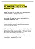 HFMA CRCR EXAM PAPER FULL SOLUTION GUIDE GRADED A&plus; AND VERIFIED 2026