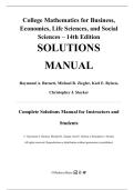 Solutions &mdash; College Mathematics for Business&comma; Economics&comma; Life Sciences&comma; and Social Sciences&comma; 14th Edition &mdash; Raymond A&period; Barnett&comma; Michael R&period; Ziegler&comma; Karl E&period; Byleen&comma; Christopher J&period; Stocker &mdash; ISBN 9780134674148