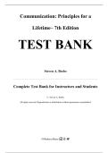 Test Bank for Communication&colon; Principles for a Lifetime&comma; 7th Edition by Steven A&period; Beebe