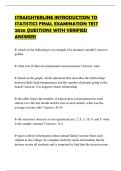 STRAIGHTERLINE INTRODUCTION TO STATISTICS FINAL EXAMINATION TEST 2026 QUESTIONS WITH VERIFIED ANSWERS