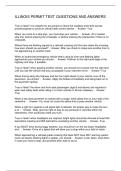 ILLINOIS PERMIT TEST QUESTIONS AND ANSWERS