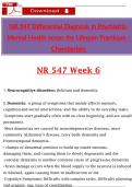 NR 547 Differential Diagnosis in Psychiatric Mental Health across the Lifespan Practicum&vert; Solved