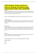 CSET Multiple Subject Subtest II Science Geology and Meteorology EXAM QUESTIONS AND ANSWERS&period;pdf