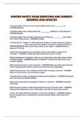 HUNTER SAFETY EXAM QUESTIONS AND CORRECT ANSWERS 2026 UPDATE&excl;&excl;