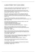 ILLINOIS PERMIT TEST FLASH CARDS