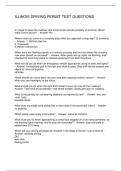 ILLINOIS DRIVING PERMIT TEST QUESTIONS