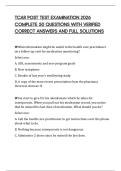 TCAR POST TEST EXAMINATION 2026 COMPLETE 50 QUESTIONS WITH VERIFIED CORRECT ANSWERS AND FULL SOLUTIONS