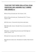 TCAR POST TEST PAPER 2026 ACTUAL EXAM QUESTIONS AND ANSWERS FULLY VERIFIED AND GRADED A&plus;