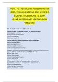 HEALTHSTREAM Jane Assessment Test  2025&sol;2026 QUESTIONS AND VERIFIED  CORRECT SOLUTIONS &vert;&vert; 100&percnt;  GUARANTEED PASS <BRAND NEW  VERSION>