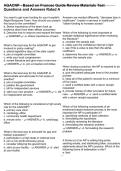 AGACNP - Based on Frances Guide Review Materials Test Questions and Answers Rated A