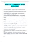 BIOLOGY 115 GENERAL MAIN  EXAM 2025