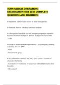 TCFP HAZMAT OPERATIONS EXAMINATION TEST 2026 COMPLETE QUESTIONS AND SOLUTIONS