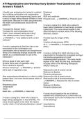 ATI Reproductive and Genitourinary System Test Questions and Answers Rated A