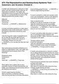 ATI&colon; The Reproductive and Genitourinary Systems Test Questions and Answers Graded A