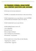 TCI TRAINING CORNELL EXAM PAPER 2026 VERIFIED QUESTIONS AND ANSWERS