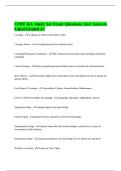 CPDT KA Study Set Exam Questions And Answers Latest Graded A&plus; Learning - A change in behavior that lasts a while
