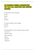 TCI TRAINING CORNELL EXAMINATION TEST 2026 FULL QUESTIONS AND VERIFIED ANSWERS