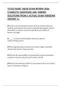 TCOLE BASIC JAILER EXAM REVIEW 2026 COMPLETE QUESTIONS AND VERIFIED SOLUTIONS FROM 2 ACTUAL EXAM VERSIONS GRADED A+