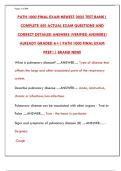 PATH 1000 Final Exam 2025&colon; Test Bank & Study Guide