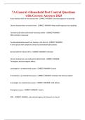 7A General &plus;Household Pest Control Questions with Correct Answers 2025&period;