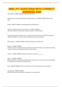 68W LPC QUESTIONS WITH CORRECT ANSWERS 2025