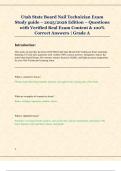 Utah State Board Nail Technician Exam  Study guide &ndash; 2025&sol;2026 Edition &ndash; Questions  with Verified Real Exam Content & 100&percnt;  Correct Answers &vert; Grade A