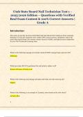 Utah State Board Nail Technician Test 1 &ndash;  2025&sol;2026 Edition &ndash; Questions with Verified  Real Exam Content & 100&percnt; Correct Answers &vert;  Grade A 