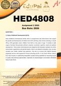 HED4808 Assignment 2 &lpar;COMPLETE ANSWERS&rpar; 2026 - DUE 2026