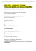 2025 CON 1400 EXAM REVIEW QUESTIONS WITH CORRECT ANSWERS