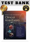 Test Bank for Clinical Anesthesia Barash&comma; Cullen&comma;  Stoelting&rsquo;s 9th Edition &vert; All Chapters &lpar;1&ndash;59&rpar; &vert; 2025 Version &vert; A&plus;