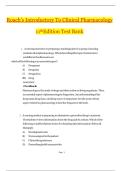 Test Bank – Roach’s Introductory Clinical Pharmacology, 11th Edition | Susan M. Ford | Multiple-Choice Questions with Answers | ISBN 978-1496343567