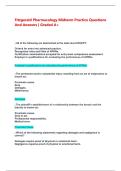 Fitzgerald Pharmacology Midterm Practice Questions And Answers &vert; Graded A&plus;