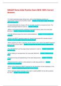 NNAAP Nurse Aide Practice Exam With 100&percnt; Correct Answers