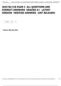 2025 NU 518 EXAM 2 ALL QUESTIONS AND CORRECT ANSWERS GRADED A+ LATEST VERSION VERIFIED