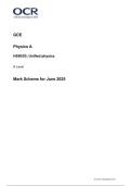 OCR A level Physics A Paper 3 &vert;H556-03&vert; June 2025 Question paper and Mark scheme